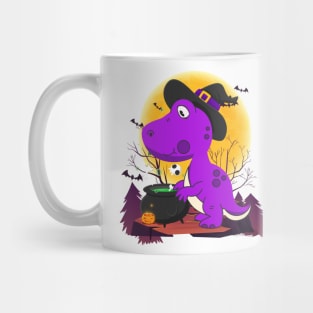 Halloween Dinosaur TRex Witch Mug